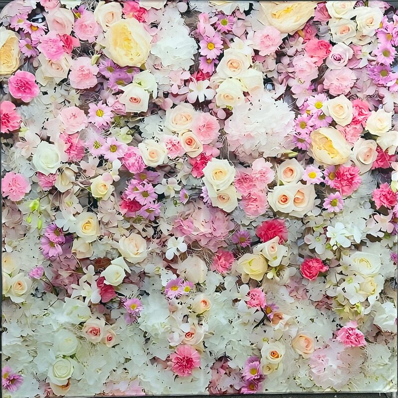 Blush Garden floral photo booth backdrop